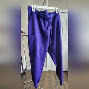 Mandala 2XP High Waisted Jogger Scrub Pants in Grape